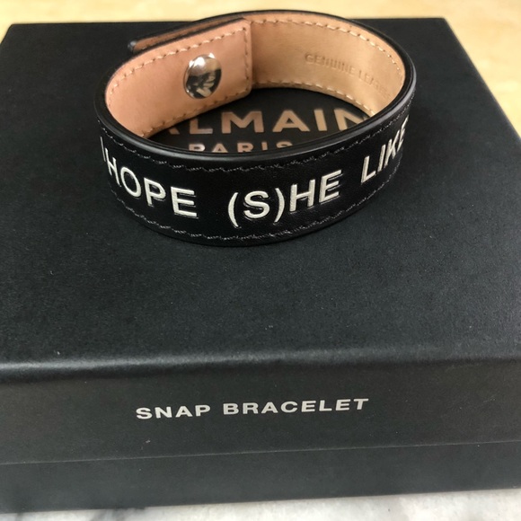 Balmain Leather Snap Bracelet Like Boys NEW He She - Picture 7 of 14